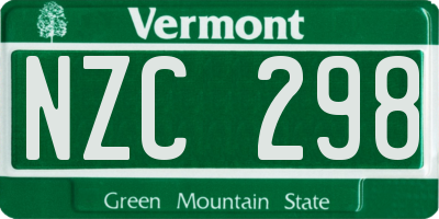 VT license plate NZC298