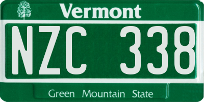 VT license plate NZC338