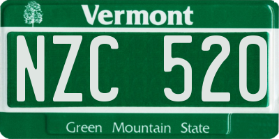 VT license plate NZC520