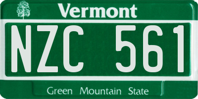 VT license plate NZC561