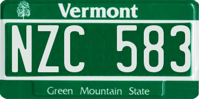 VT license plate NZC583