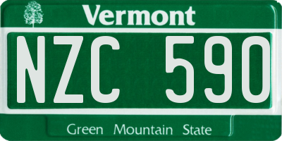 VT license plate NZC590