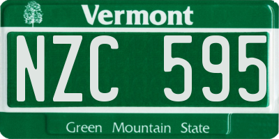 VT license plate NZC595