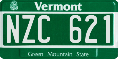 VT license plate NZC621