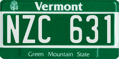 VT license plate NZC631