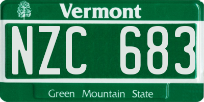 VT license plate NZC683