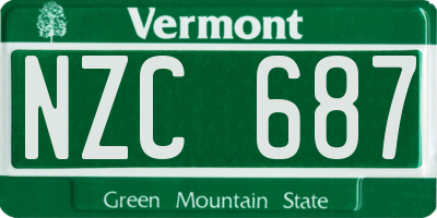 VT license plate NZC687