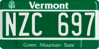 VT license plate NZC697