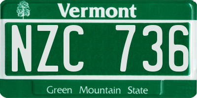 VT license plate NZC736