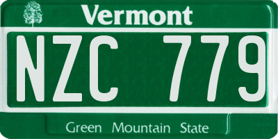 VT license plate NZC779