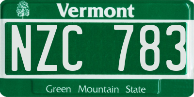 VT license plate NZC783