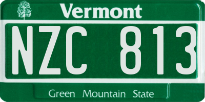 VT license plate NZC813