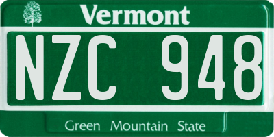 VT license plate NZC948
