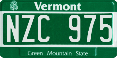 VT license plate NZC975