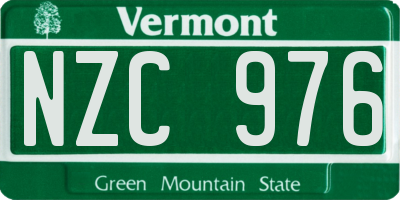 VT license plate NZC976