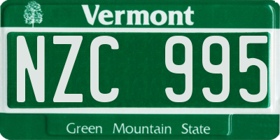 VT license plate NZC995
