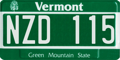 VT license plate NZD115