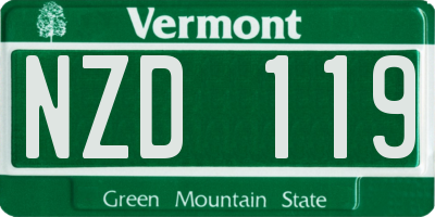 VT license plate NZD119
