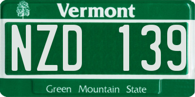 VT license plate NZD139