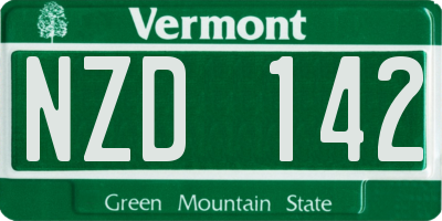 VT license plate NZD142