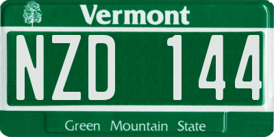 VT license plate NZD144