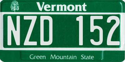 VT license plate NZD152