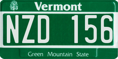 VT license plate NZD156