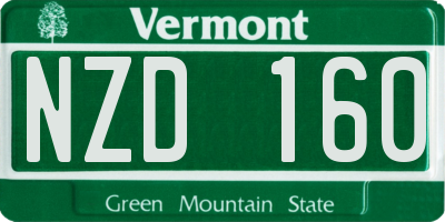 VT license plate NZD160