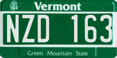 VT license plate NZD163