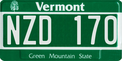 VT license plate NZD170