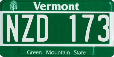 VT license plate NZD173