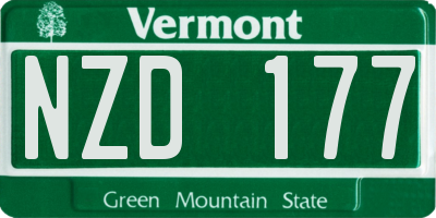 VT license plate NZD177