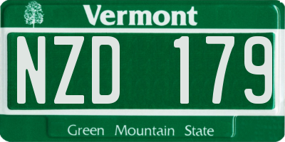 VT license plate NZD179
