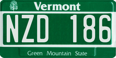 VT license plate NZD186
