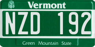 VT license plate NZD192