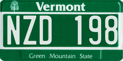 VT license plate NZD198