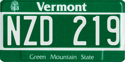 VT license plate NZD219