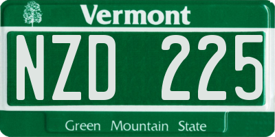 VT license plate NZD225