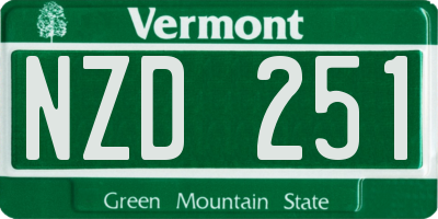 VT license plate NZD251