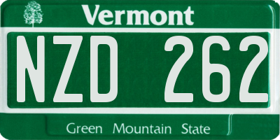 VT license plate NZD262