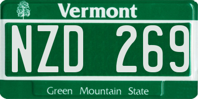 VT license plate NZD269