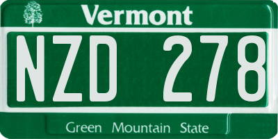 VT license plate NZD278