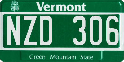 VT license plate NZD306