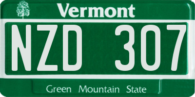 VT license plate NZD307