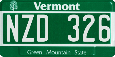 VT license plate NZD326