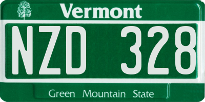 VT license plate NZD328