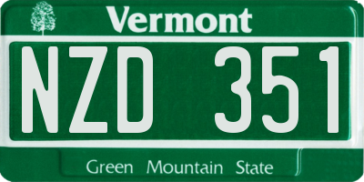 VT license plate NZD351