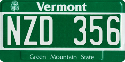 VT license plate NZD356