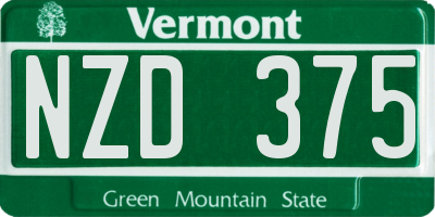 VT license plate NZD375