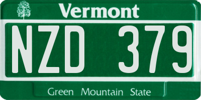 VT license plate NZD379
